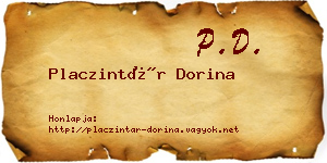 Placzintár Dorina névjegykártya